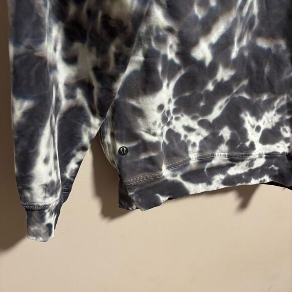 Lululemon All Yours Hoodie Tie Dye Fleece Marmoleado Tie Dye Graphite- Size 4 - Picture 4 of 8